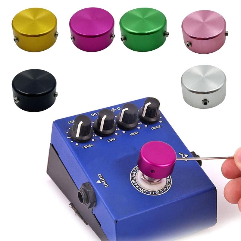 Quick Installation Guitar Pedal Knob Caps with 6 Color Enhancing Grip Control Nonslip Metal Texture for Repairing