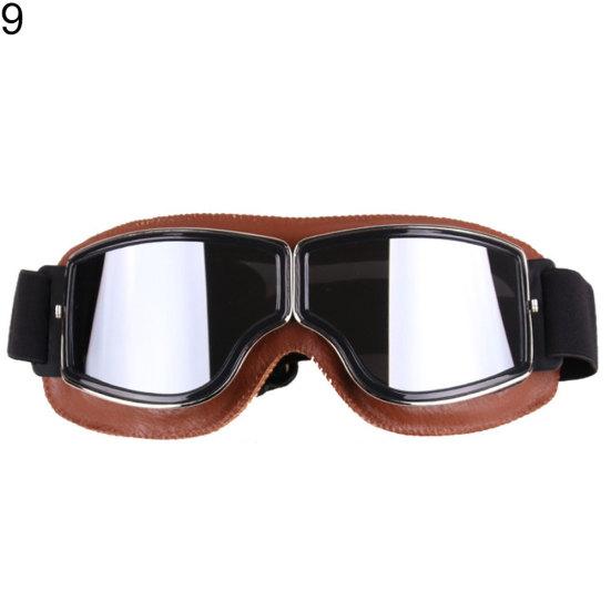 Universelle winddichte Vintage-Motorradbrille für den Außenbereich, Motorradhelm-Brille