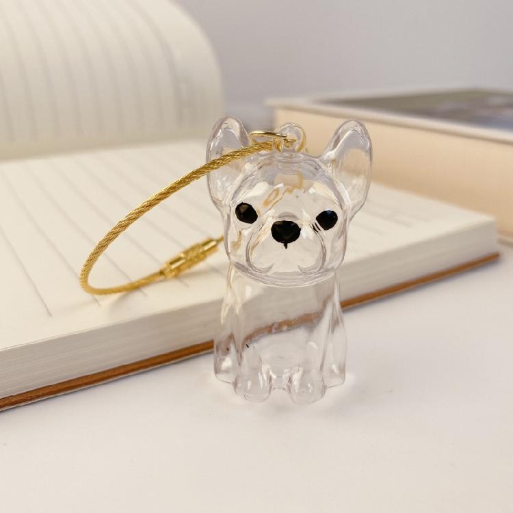 Clear Dog Furs Keepsakes Keychain,Dog Hair Holder Keychain Pet Furs Keepsakes Keychain Memorial Keyring Pet Lover Gift