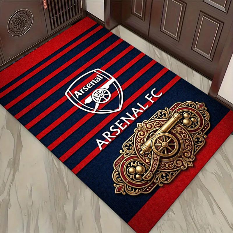 Tappeto Arsenal F.C. per Soggiorno Camera da Letto Casa Decorazione Divano, Tappetino Antiscivolo per Giochi Bambini