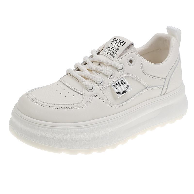 Leather thick-soled heightening little white shoes children's versatile board shoes spring new fashion casual women's shoes sports shoes