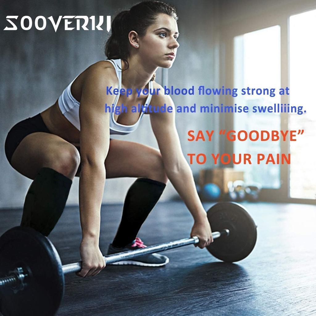 3/67 Paar Kompressionsstrümpfe Damen Herren Kniehoch Schwanger Ödem Diabetes Krampfadern Laufen Reisen Sport Kompressionssocken