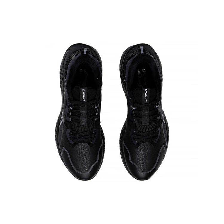 Li Ning Cloud Shield Textile, Synthetic Leather Cushioning Slip Resistant Abrasion Resistant Low top Casual Shoes Men's AGLS219-1