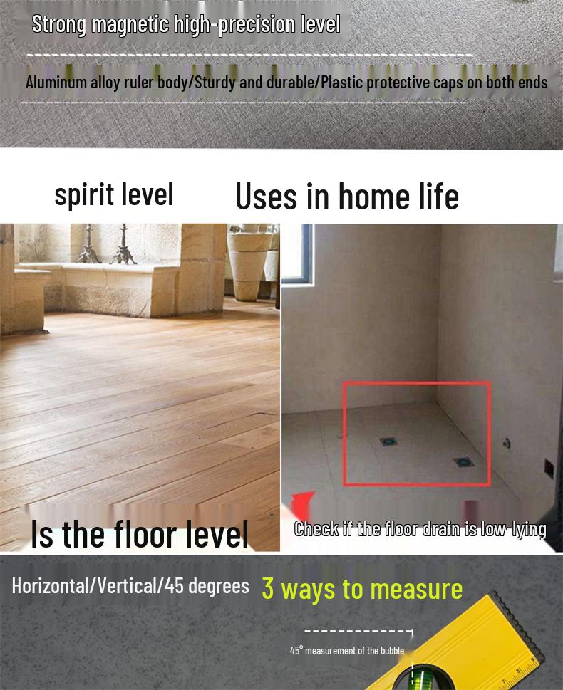 Nível Vertical e Horizontal de Engenharia de Construção para Decoração de Interiores