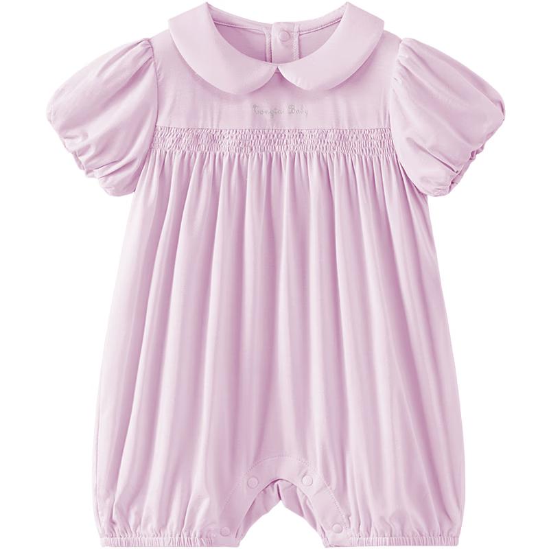 TONGTAI Baby Girl Modal Blend Short Sleeve Romper 73