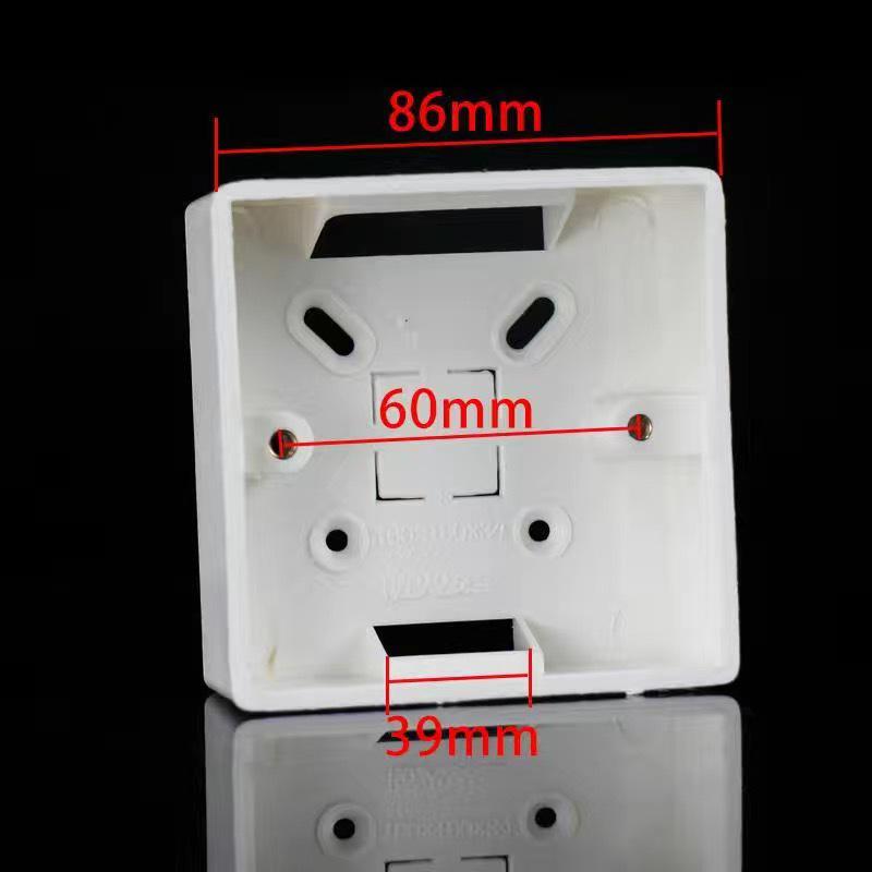Cutie de joncțiune dublă PVC86 ignifugă pentru montaj aparent pentru întrerupătoare și prize de perete