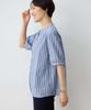 DECOY Organic Cotton Striped Blue Women's Blouse, 493049,