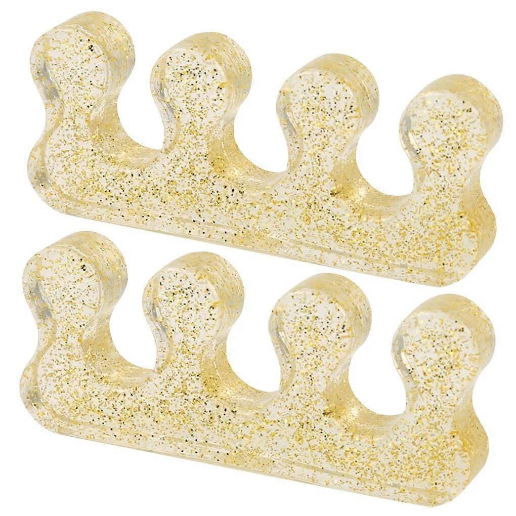 2PCS Soft Silicone Manicure Pedicure Nails Finger Separator Flexible Finger Toe Spacer Separation Straighteners Tool