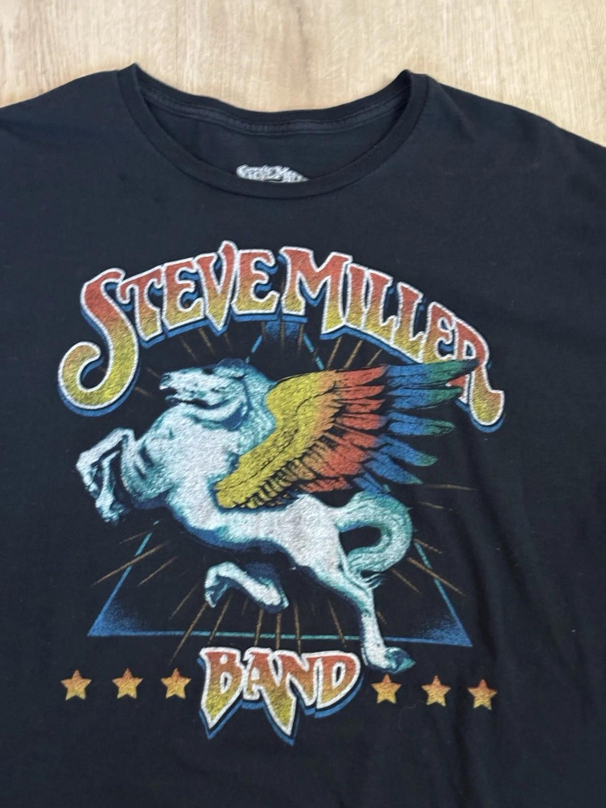 Official Steve Miller Band 2022 T-shirt Sz Black Men s Size 2XL Classic Logo 2XL