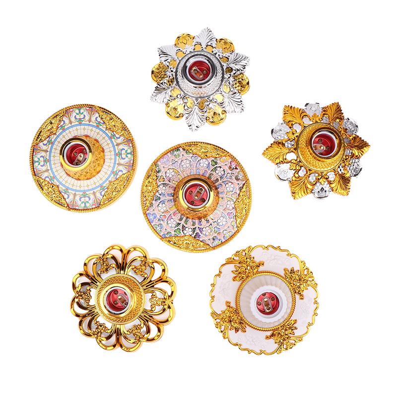 1Pc E27 Colored Pendant Lamp Holders Round Screw Fixed Base Socket Lamp Bulb Fixing Base Stand Light Bulb Holder