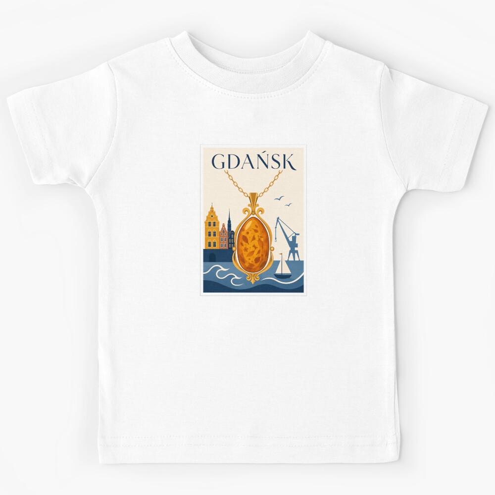 Gdańsk Amber Pendant Travel Art Kids T-Shirt 170