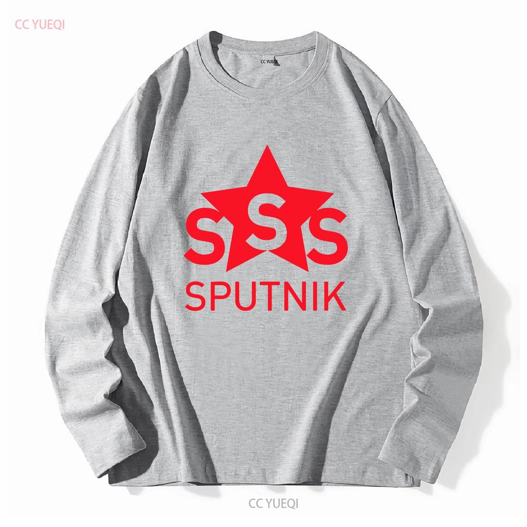 Sigue Sputnik T Shirt long or short sleeves vintage Washed fashion streetwear Slightly designer clothes Stretched Unisex Soft