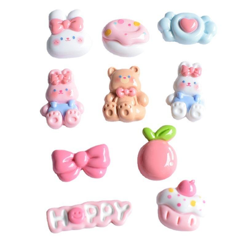 

10шт магнитные наклейки на холодильник своими руками милый кролик мультфильм украшение исландский кролик стереоскопический 3D мультфильм