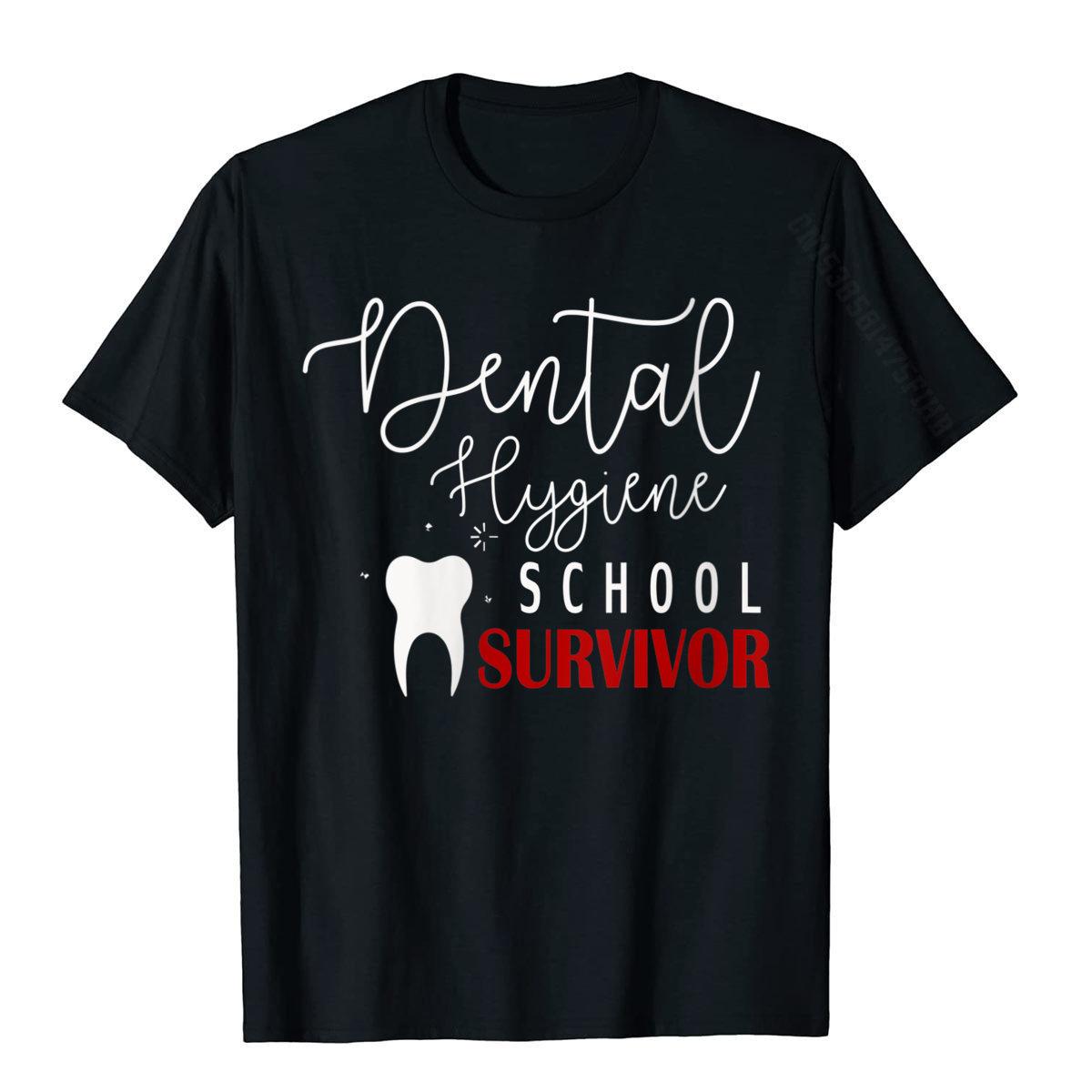 

Womens Funny Dental Hygienist Student Gifts Hygiene School Survivor T-Shirt Summer Tshirts For Men Cotton Tops Tees Group Fitted 3XL чорний