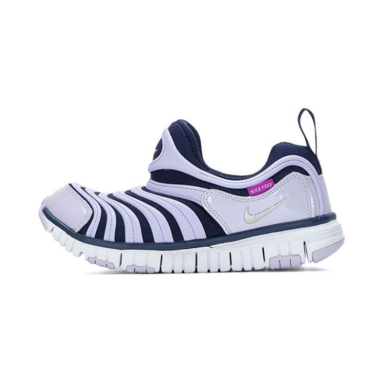 Nike Dynamo Free Comfortable Soft Elastic Wear-Resistant Shock Absorbing Low-Top Sports Casual Shoes Kids Sneakers Purple 343738-439