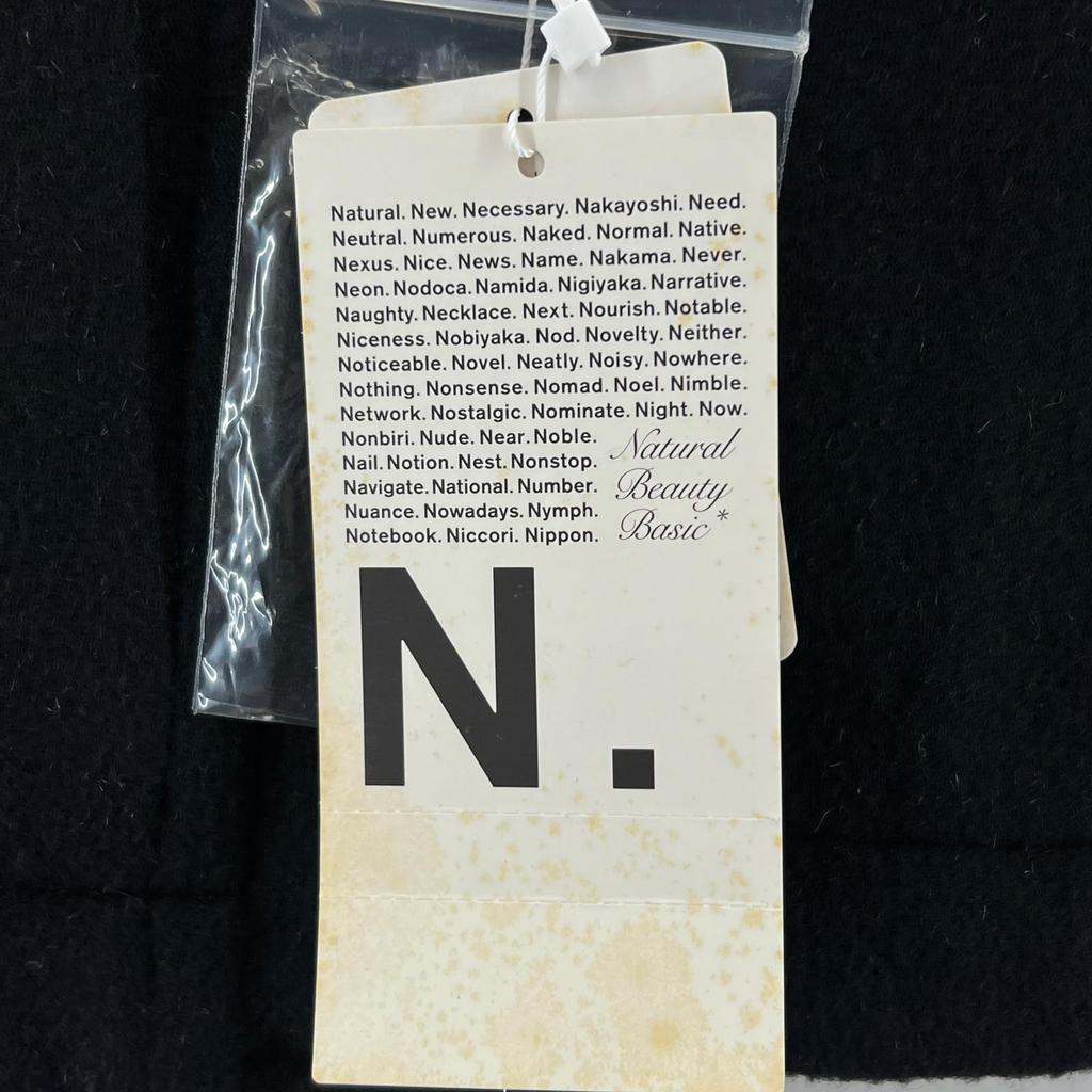 N.Natural Beauty Basic Plain Duffel coat Navy Women S used