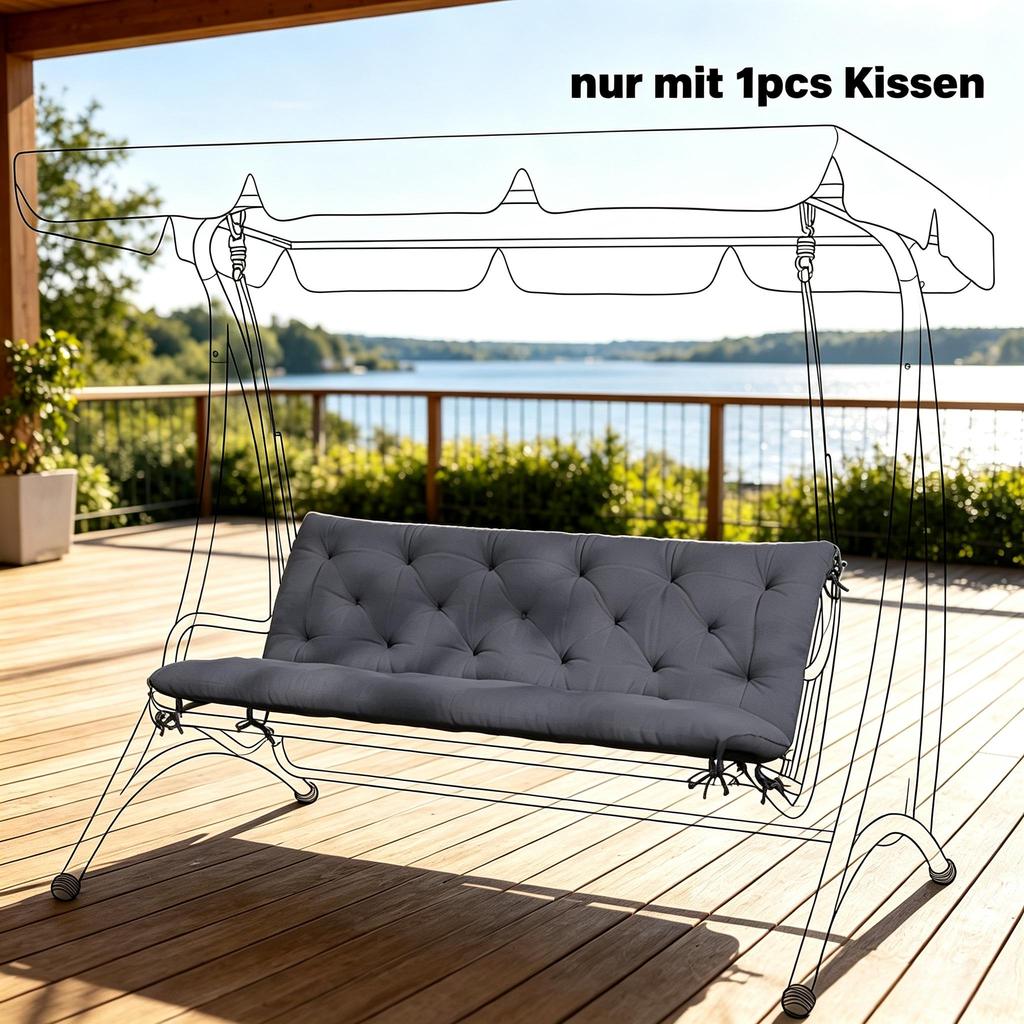 Comfortable Cushion for Rocking Chair with High Backrest, Versatile Cushion for Garden Swing, Elegant Bench Cushion (only with 1pc cushion)