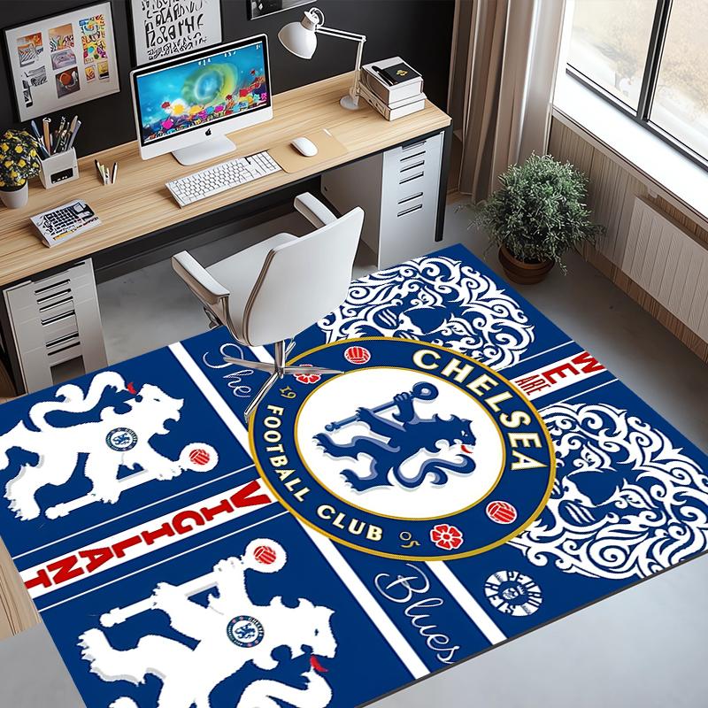 Chelsea F.C Pattern Rug, Indoor/Outdoor Mat, for Picnic, Gameroom, Bedroom, Office, Living Room, Home Decor Carpet, Birthday Gift