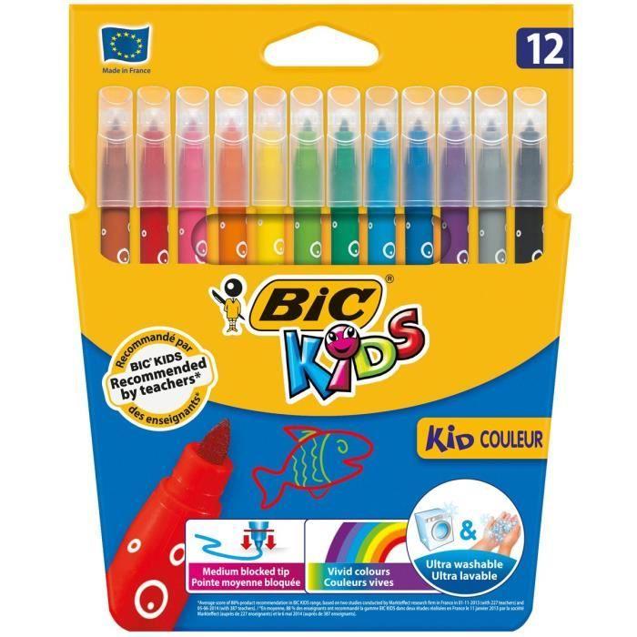 BIC Kids Kid Couleur 12 Feutres De Coloriage