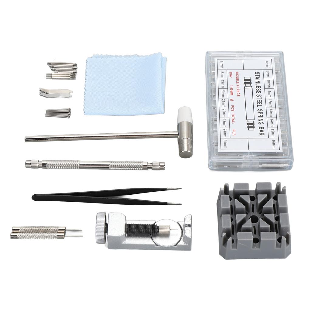 98 st Klockarmbandsstiftborttagare Reparationsverktyg Klockfjäderstiftsborttagare med 6 Extra