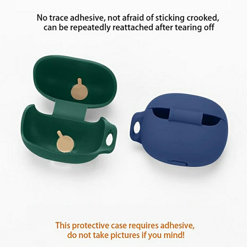 For QCY MeloBuds N50 Silicone Case Wireless Earphones Protective Cover with Anti-Lost Buckle