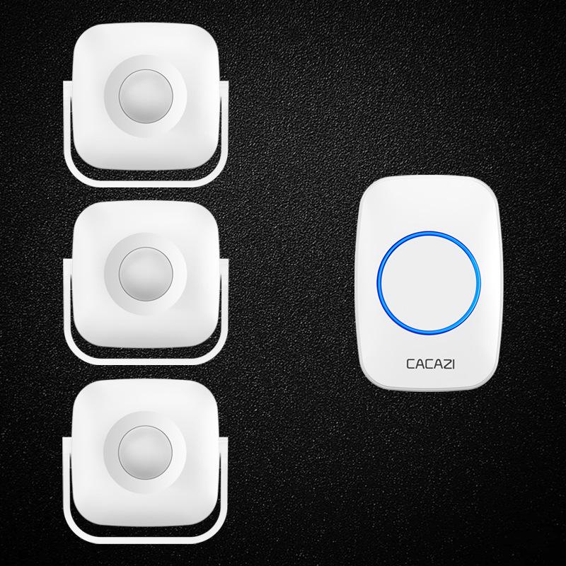Shop Entrance Voice Alert Doorbell with Induction Sensor for Supermarkets белый