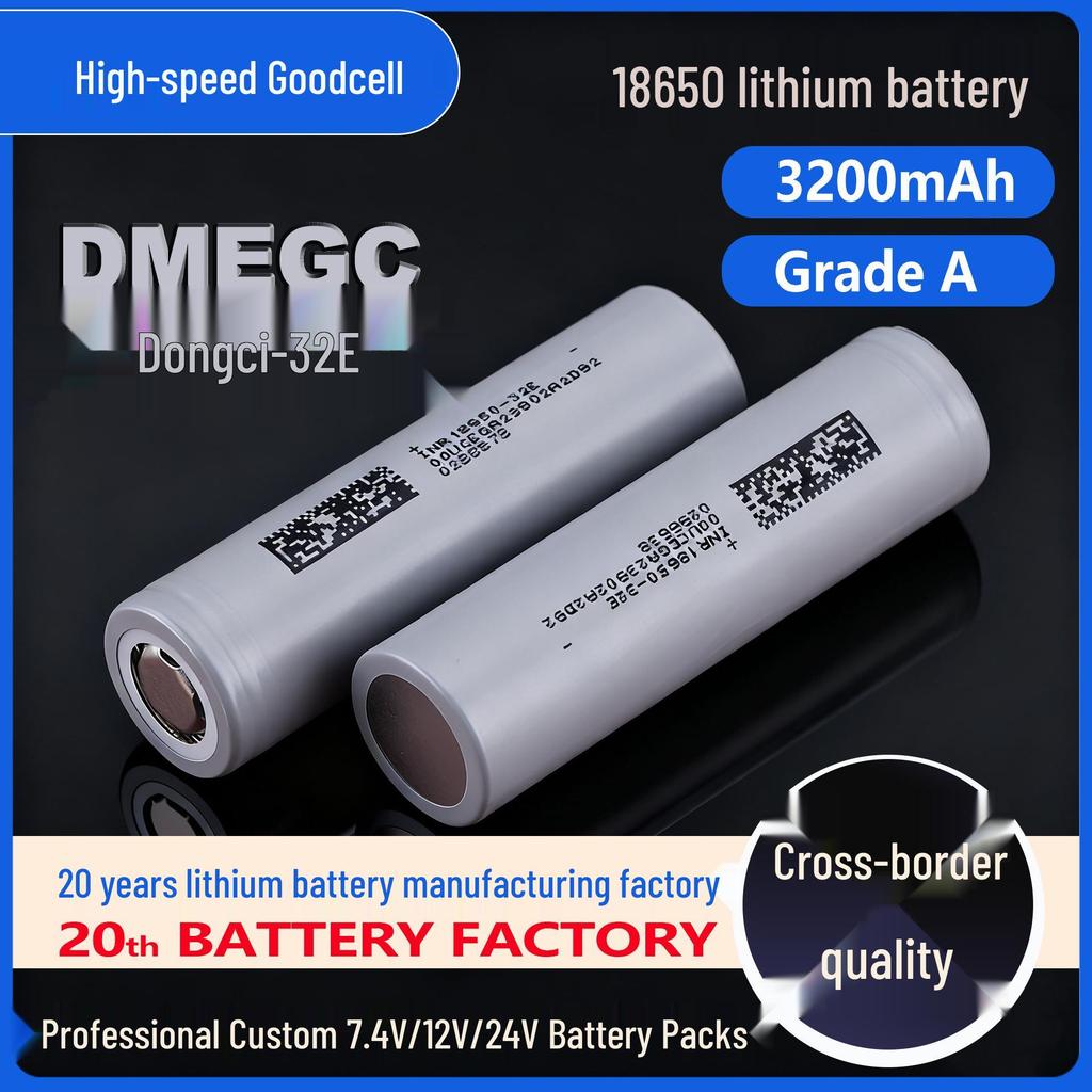 DEMEGC Dongci 18650 Lithium Battery 3200mAh 3.7V Large Capacity Fan