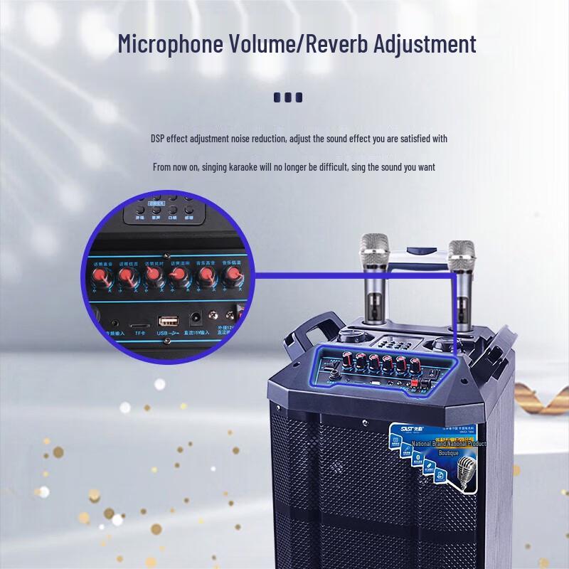 SAST SA-162 12-inch Portable Outdoor KTV Trolley Speaker