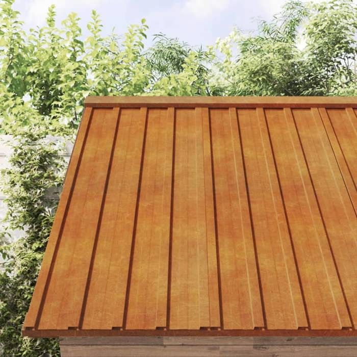 VidaXL Panneaux de toiture 12 pcs rouillé 80x44 cm Acier corten 151972