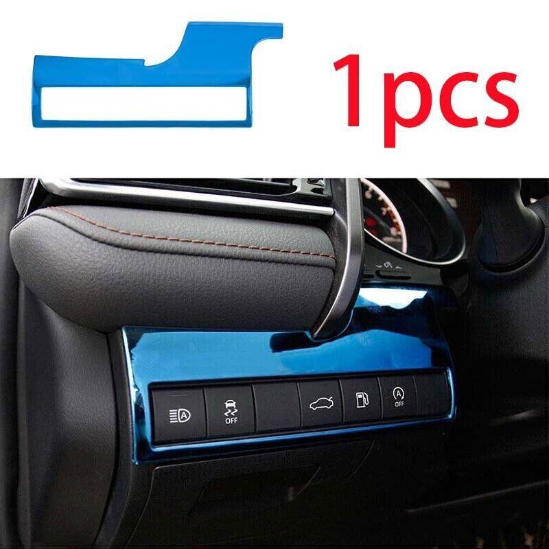 For Toyota Camry 2018- Blue Function Control Headlight Button Frame Titanium