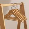 5PCS Clothes Hanger Solid Wood Seamless – Durable, Non-Slip Wooden Hangers for Wardrobe Organization