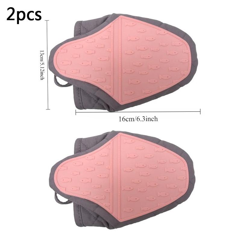 Universal Silicone Anti Scald Oven Glove Fish Shaped Thickened Insulation Gloves BBQ Mitts Tray Dish Bowl Holder Baking Supplies