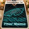 Flannel BlanketPhiladelphia Eagles Custom Name Text Personalized Soft Warm Throw Blanket Home Decor Gift