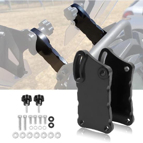 CHIFUN Windscreen Windshield Risers Adjusters for KLR650 KLR 650 2022-2025 CNC Aluminum Adjustable Motorcycle Windshield Mount Bracket Compatible