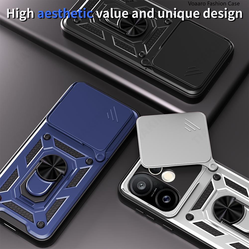 Slide Lens Armor Funda for Vivo X200 FE 5G V2503 Case for Vivo S30 Pro Mini 5G V2465A Case Magnetic Ring Stand Holder Cover Capa