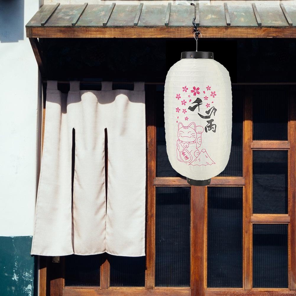 Lucky Cat Traditional Japanese Style Lantern Waterproof 10 Inch Printing Hanging Lantern for Restaurant Chochin Bar Decoration