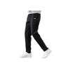 Li Ning Logo Patch High Waist Tied Knitted Sports Pants Men Pants Black YKLT223-1