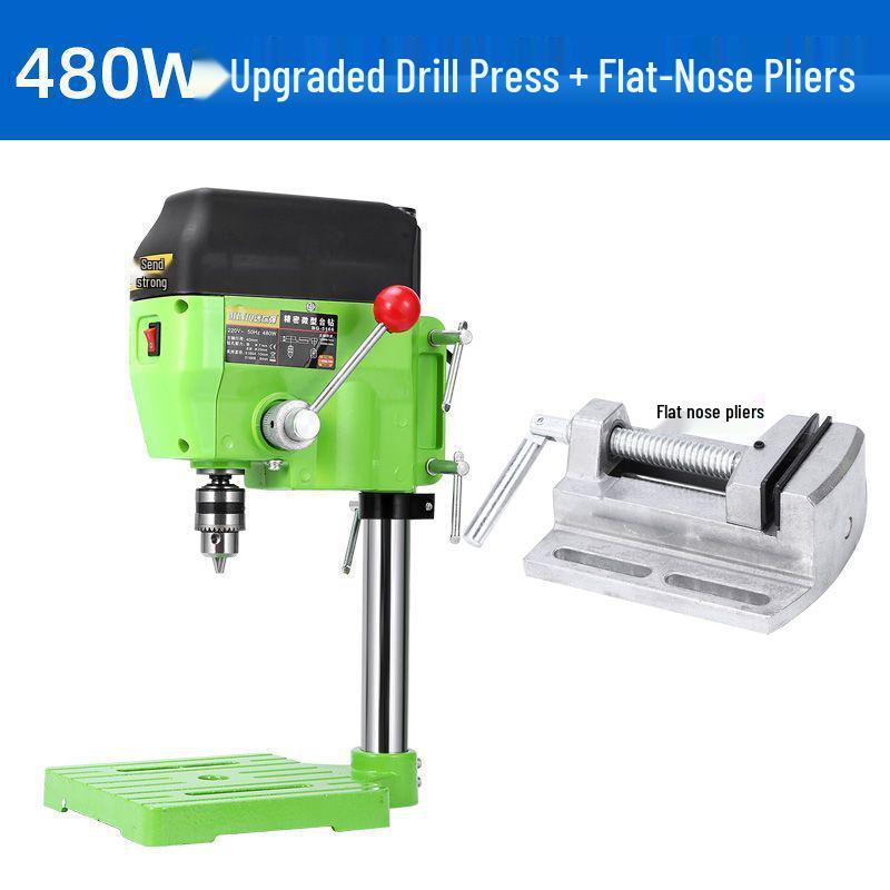220V High-Precision Mini Drill Press for Woodworking and Industrial Use