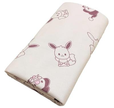 MORIPiLO Pokemon Waterproof Sheet (Monpoke Baby Eevee) 70x120cm Brown, Bedwetting Sheet, Nursery School Nap Blanket Cover, Children's Goods, Cute, Sof