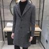 Frühlings- und Herbst-Mittellang-Windbreaker Koreanische Ausgabe Herren Wollmantel Herren Großer Mantel Herrenbekleidung