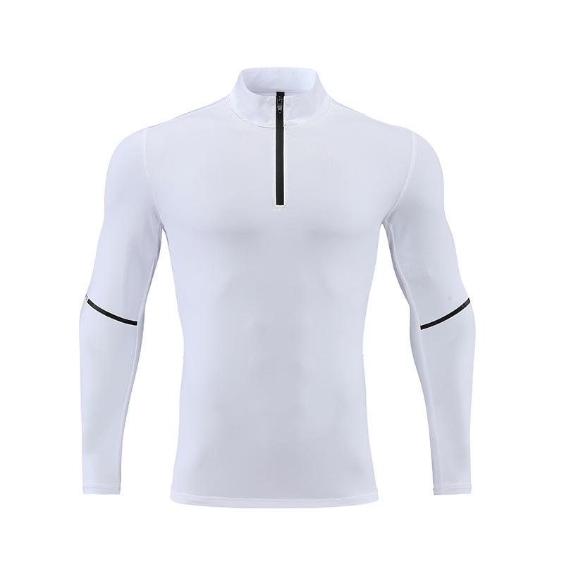 Men's Spring Quick Dry Long Sleeve Half-Zip Fitness Running Shirt