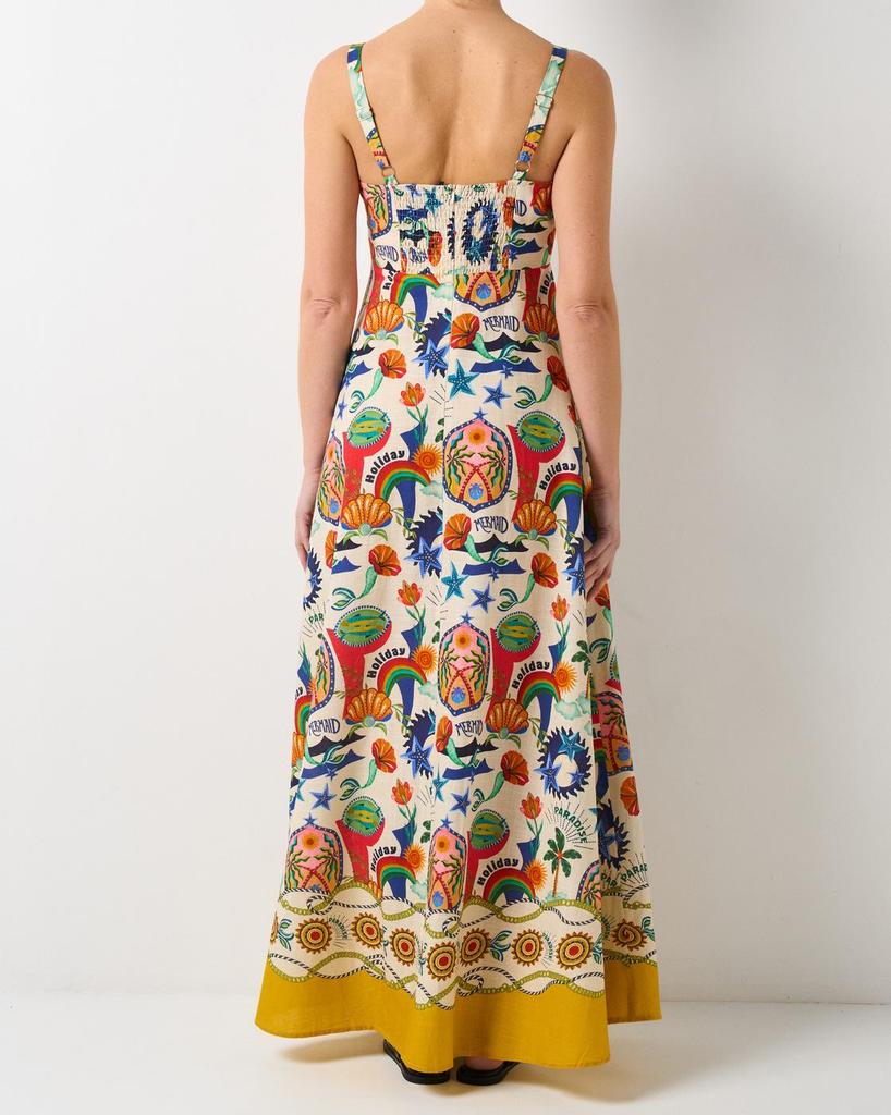2025 Spring Graffiti Print Swing Dress - European & American Style