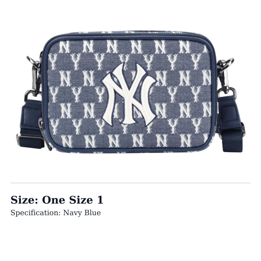 MLB Monogramm Kollektion Polyurethan Polyester Kameratasche, Umhängetasche, Crossbody Tasche Klein Unisex Marineblau 32BGDM011-50N
