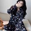 [Cat Hug] New Long-sleeved Trousers Pajamas Women's Sweet and Cute High-end Loungewear Suit Can Be Worn Outside