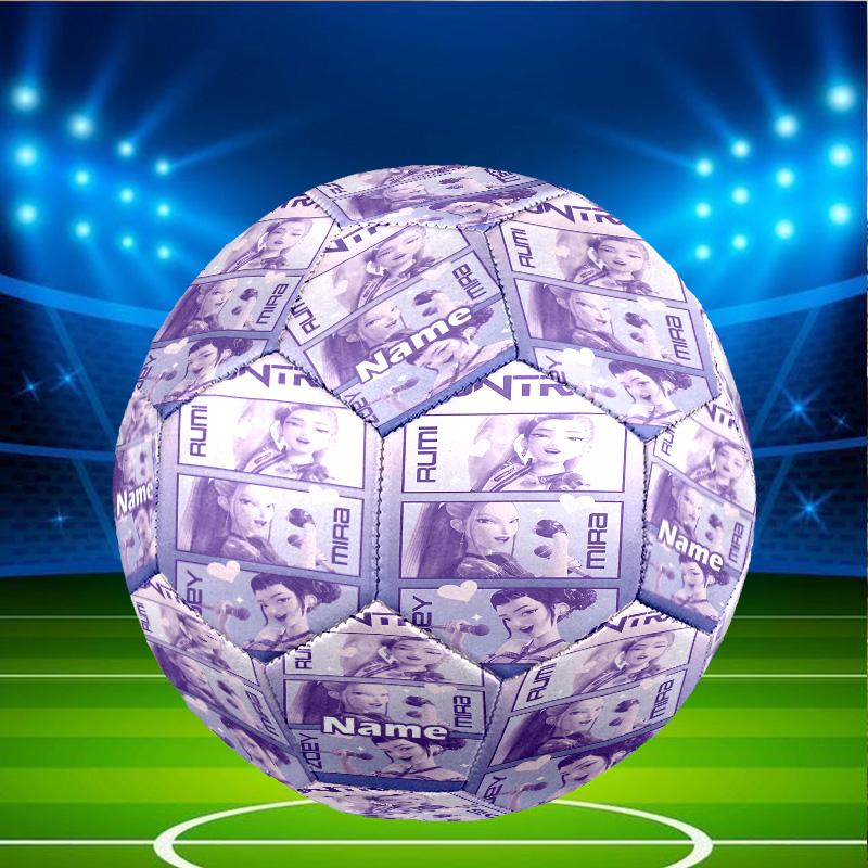 Custom Name Personalized KPop Hunters-A Print Size 5 Soccer Ball Training & Match Football, for Team, Kicking, Gift for Football Enthusiasts