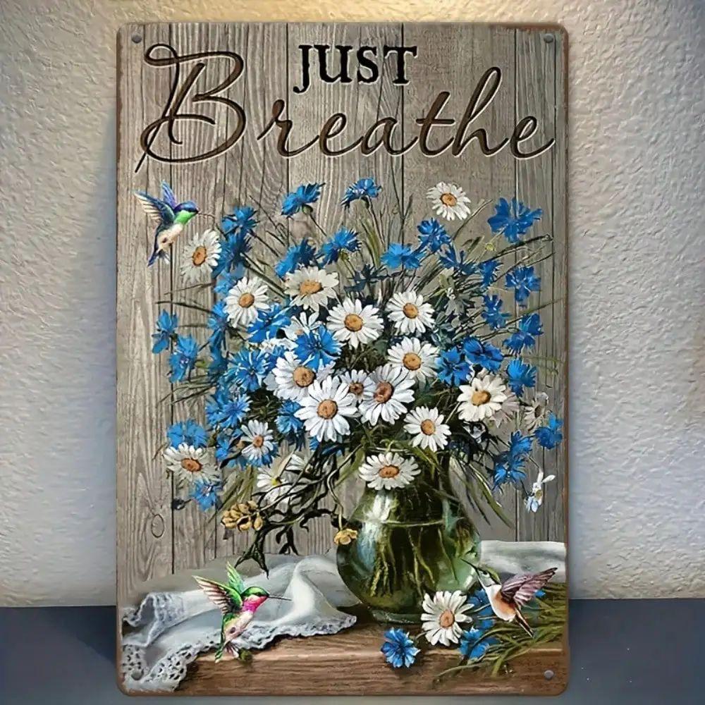 

Vintage Metal Wall Art, Living Room Decor, Modern Home Decoration, 20x30 cm Panel