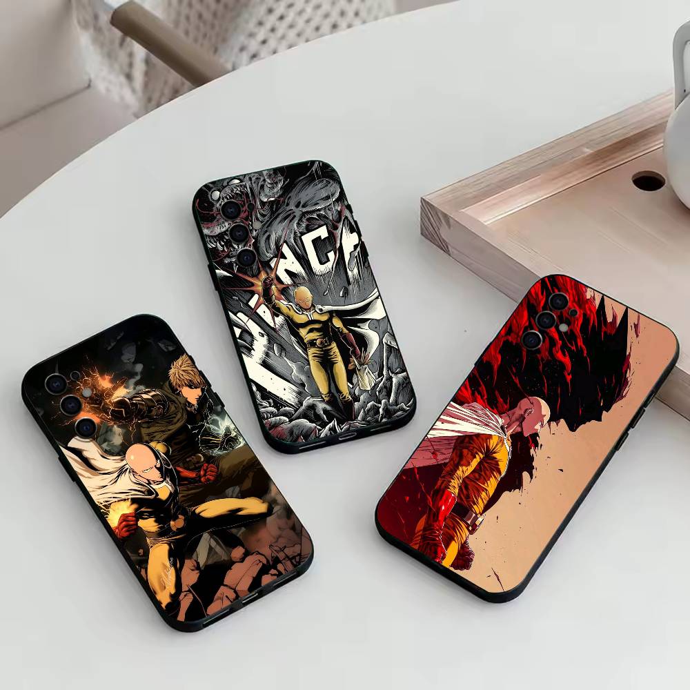 OO-One-Punch M-Man Phone Case For Samsung S25,S24,S21,S22,S23,S30,Ultra,S20,Plus,Fe,Lite,Note,10,Black Cover