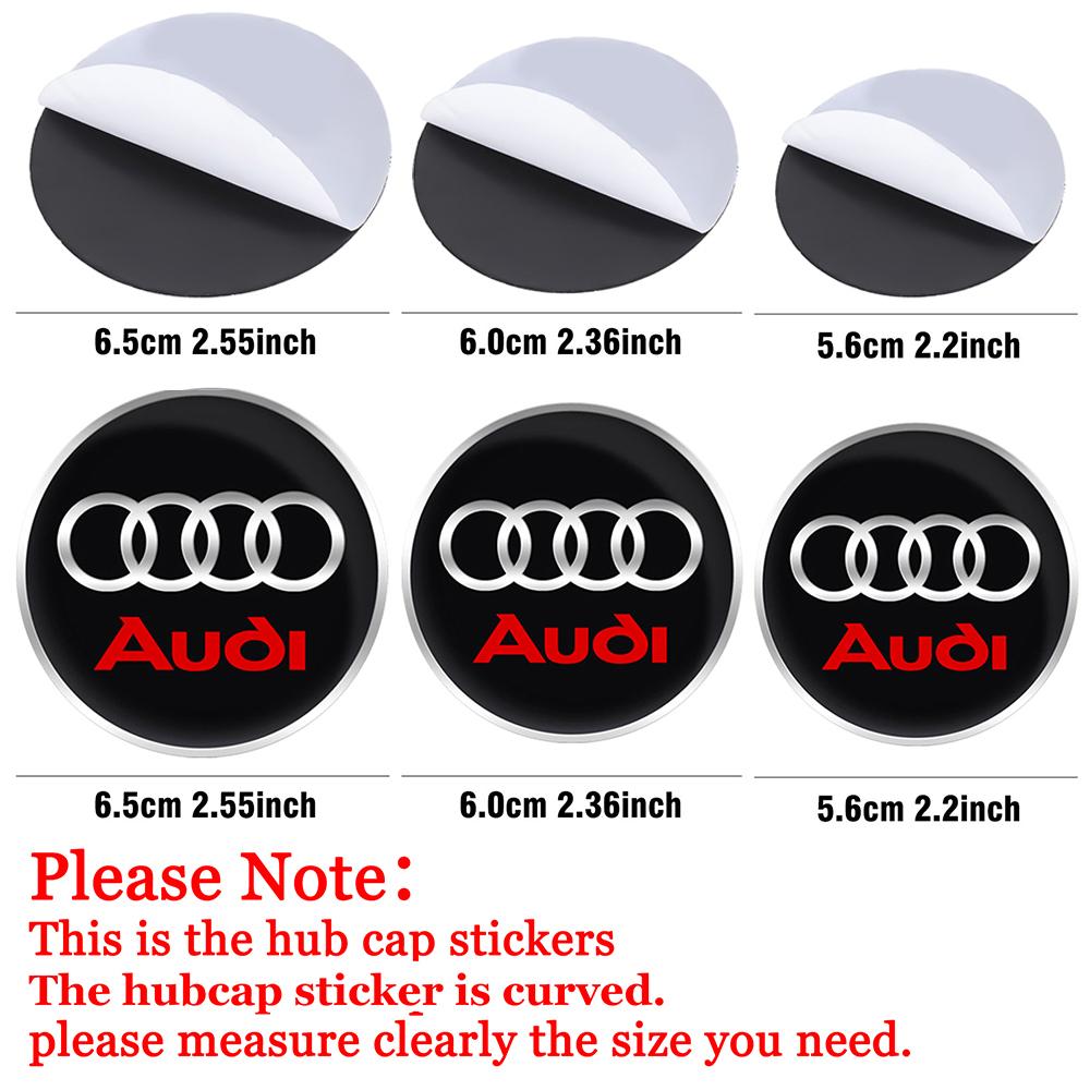 For Audi A360MM 63MM 68MM Car Wheel Center Cover Badge Hub Caps Emblem Decoration for AUDI S RS R A3 8P S3 A4 B6 B7 A6 A5 Q3 Q5 Q7 A2 A7 A8