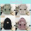 Durable Nylon Student Backpack With Interior Laptop Pocket For Commutes Daily