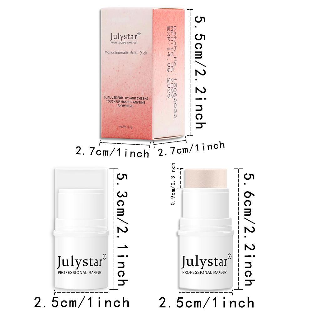 JULYSTAR Multi-Use Makeup Stick Cream Blush Highlighter and Contour Shimmer Matte Face Glow Cheek Tint Cosmetics